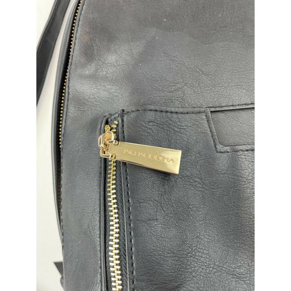 Big Buddha Bags Big Buddha Backpack Purse Black Vegan Leather 9x1x5